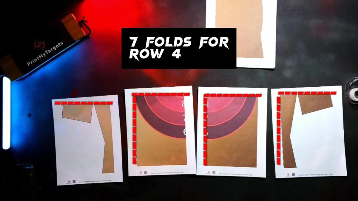 There are 7 folds for row 4 as shown in the image.