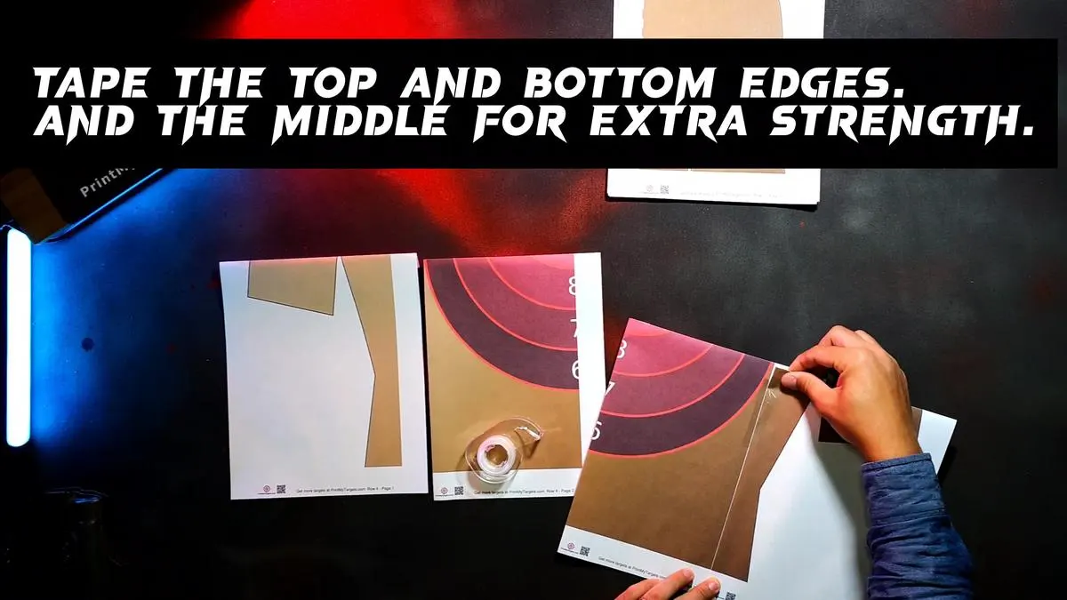 Tape the top and bottom edges. And the middle for extra strength.