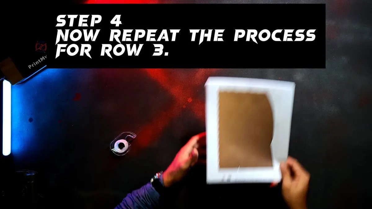 Step 4 - Now repeat the process for row 3.