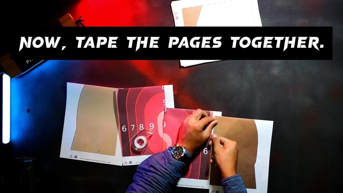 Now, tape the pages together.