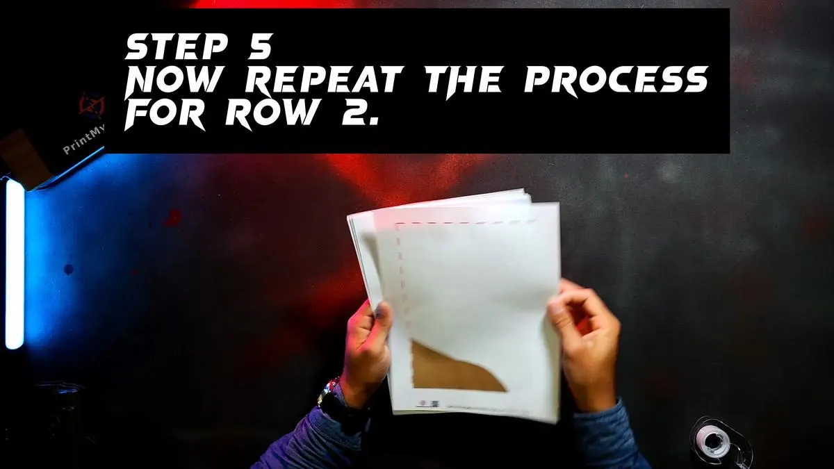 Step 5 - Now, repeat the process for row 2.