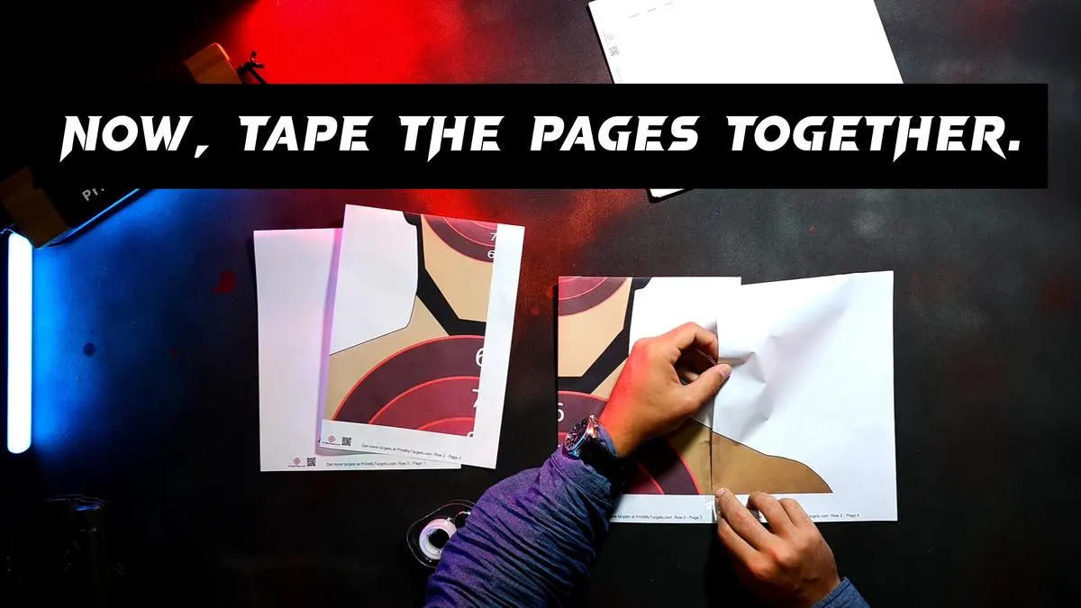 Now, tape the pages together.