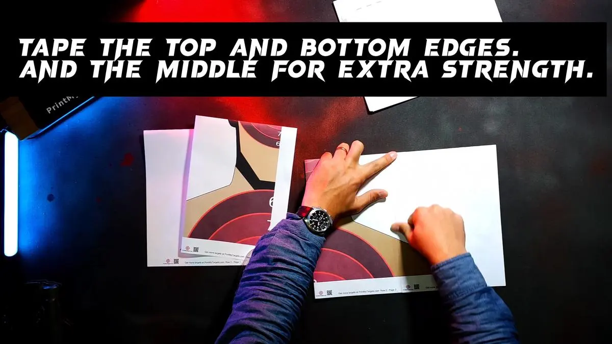 Tape the top and bottom edges. And the middle for extra strength.