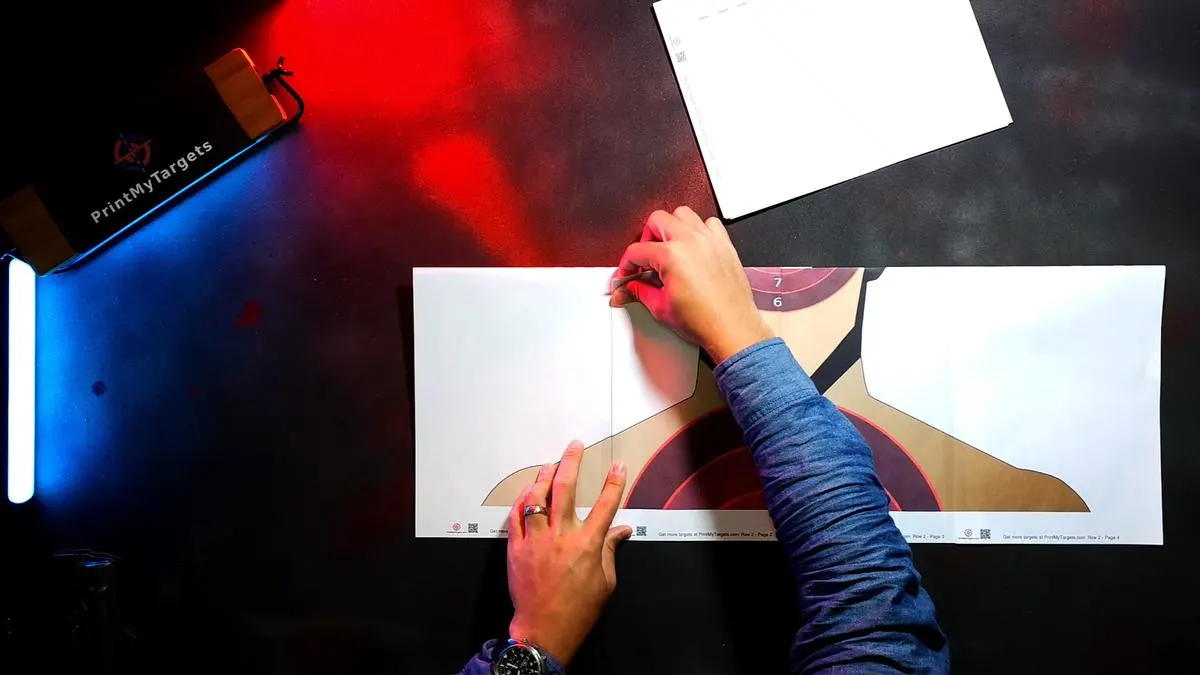 Once you have finished taping the pages together, please set this row aside for now.