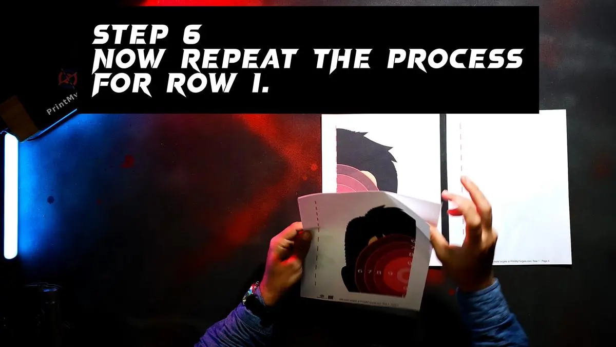 Step 6 - Now repeat the process for row 1.