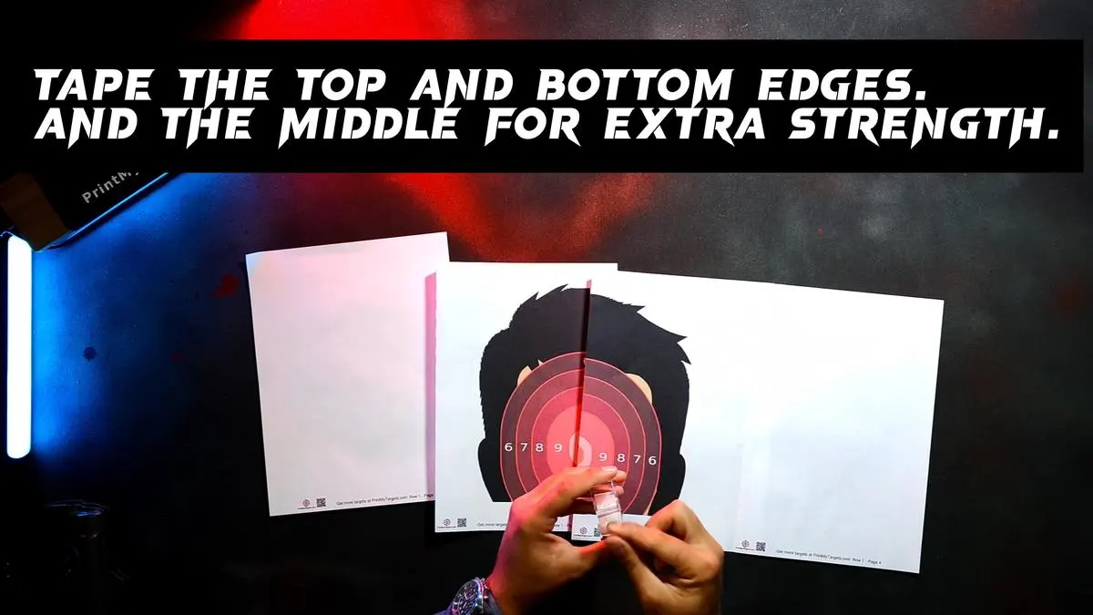 Tape the top and bottom edges. And the middle for extra strength.
