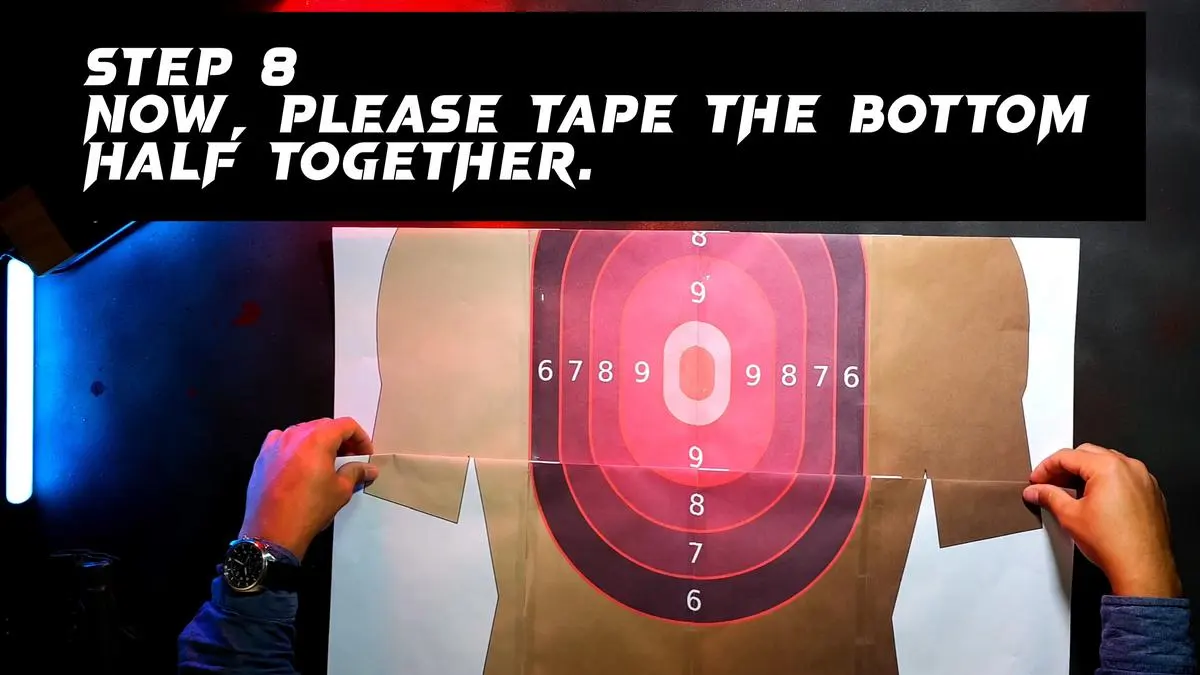 Step 8 - Now, please tape the bottom half together.