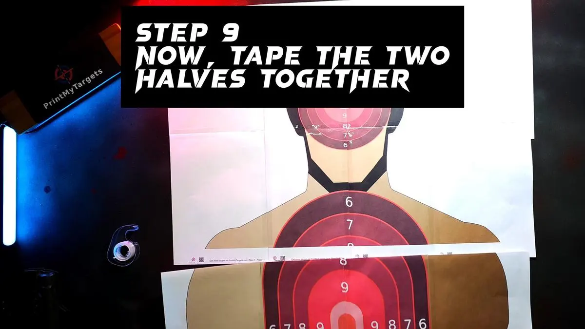 Step 9 - Now, tape the two halves together.