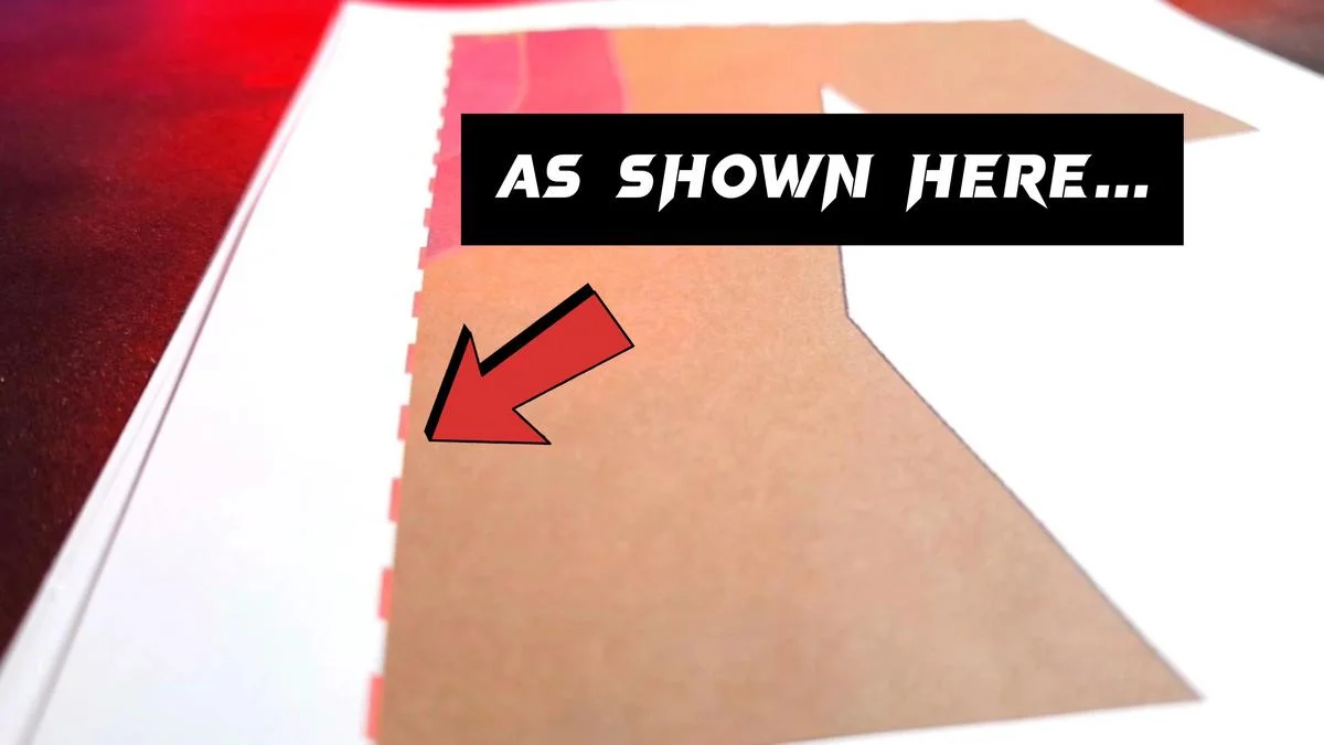 Fold on the red dotted lines as shown in this example image.