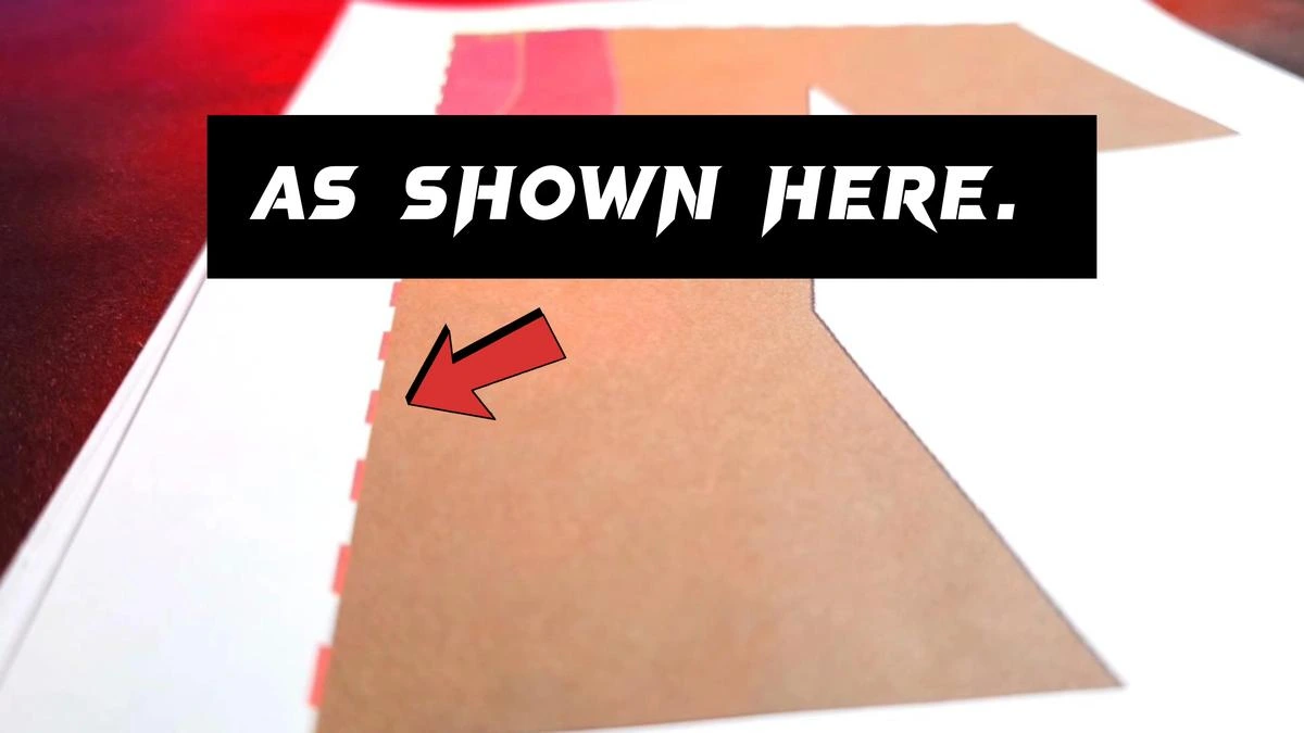 Fold on the red dotted lines as shown in the image.