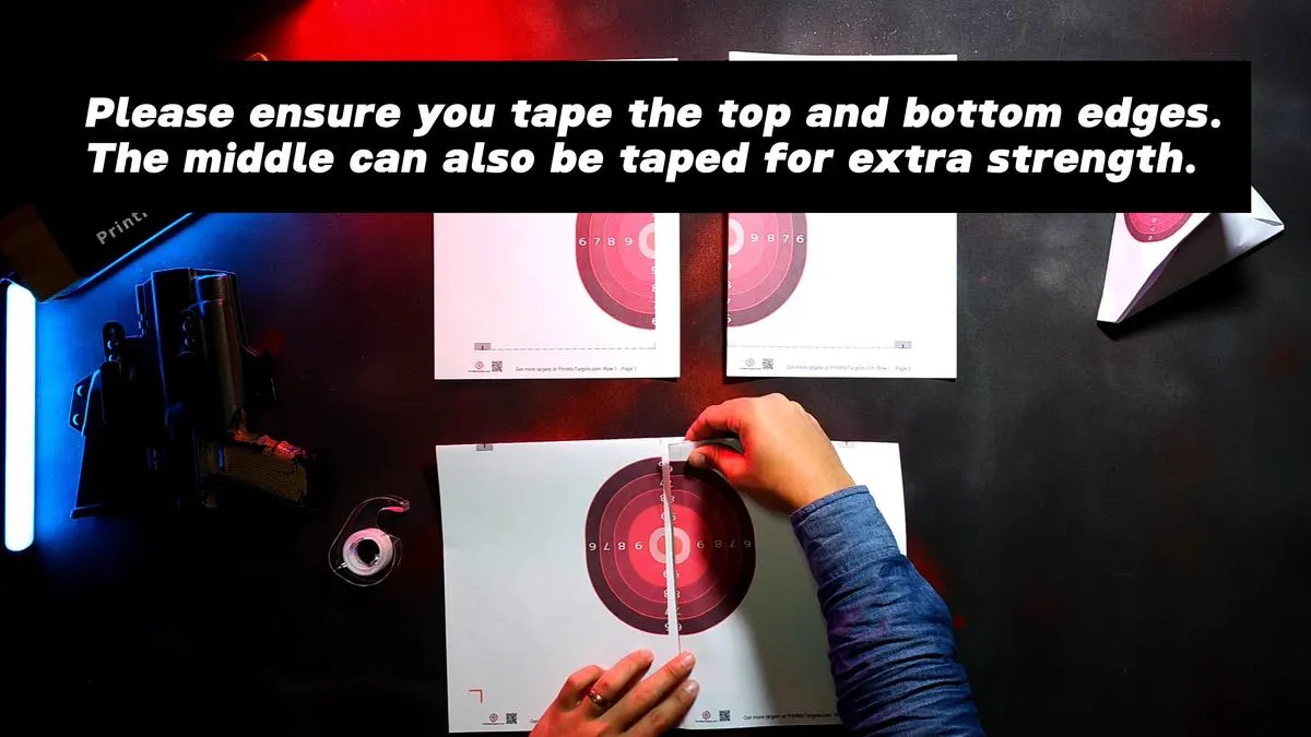 Please ensure you tape the top and bottom edges. The middle can also be taped for extra strength.