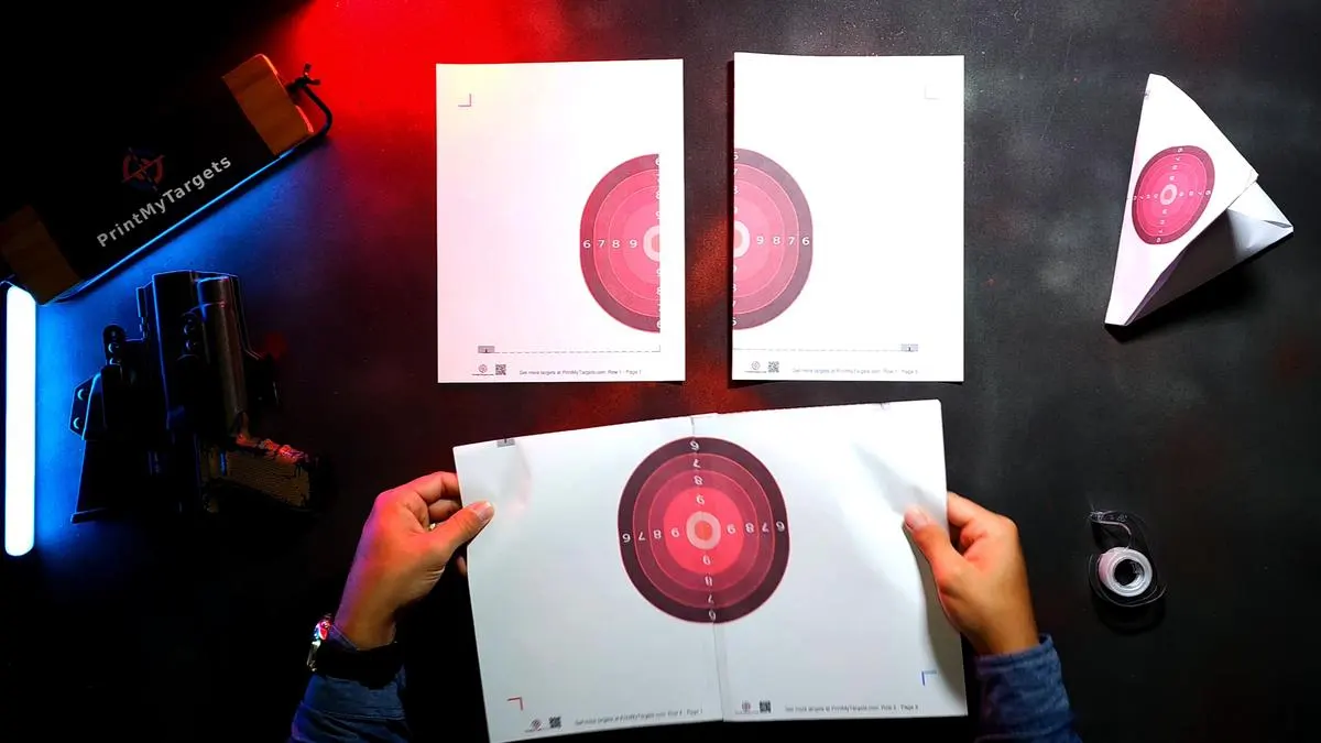 Great, now you can place the bottom half of the target to the side.