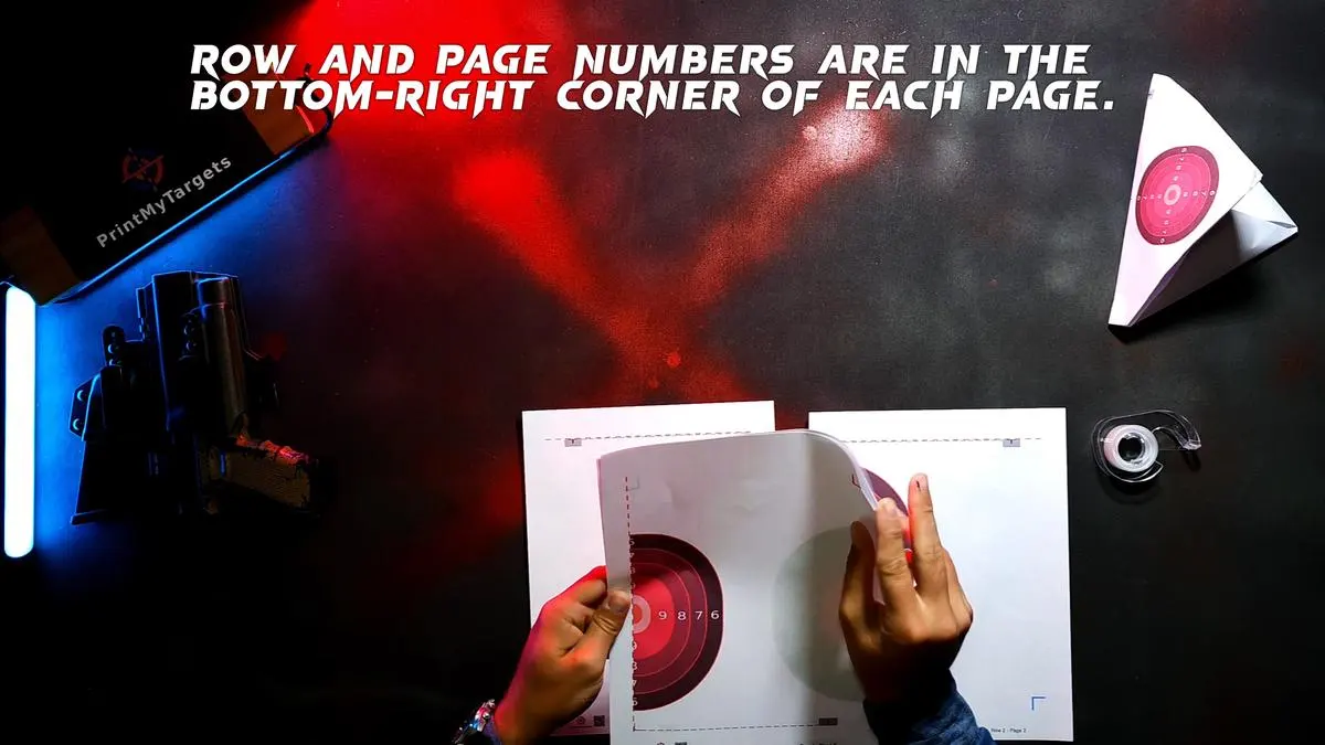 Row and page numbers are in the bottom-right corner of each page.