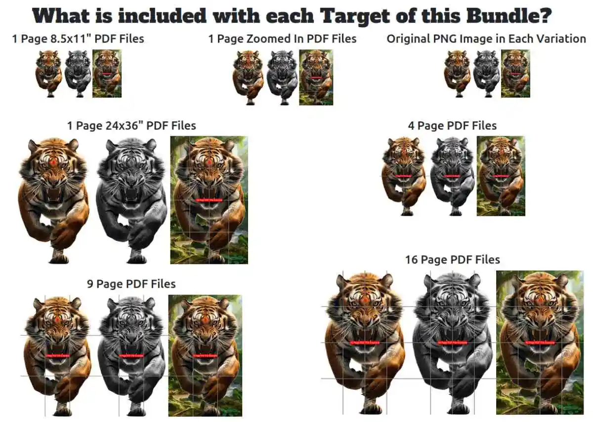 Indian Jungle Animal Shooting Targets