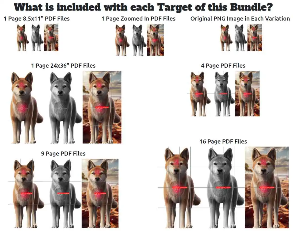 Outback Animal Targets - what is included?