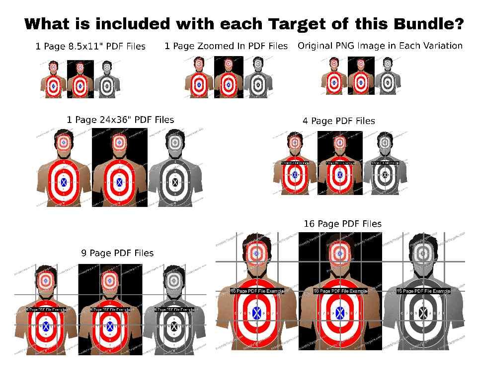 Printable Paper Silhouette Shooting Targets